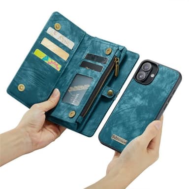 CaseMe mobilfodral 008 8-kort iPhone 16 Plus - Blå