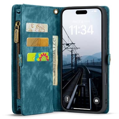 CaseMe mobilfodral 008 8-kort iPhone 16 Plus - Blå