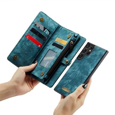 CaseMe mobilfodral 008 8-kort Samsung Galaxy S24 Ultra - Blå