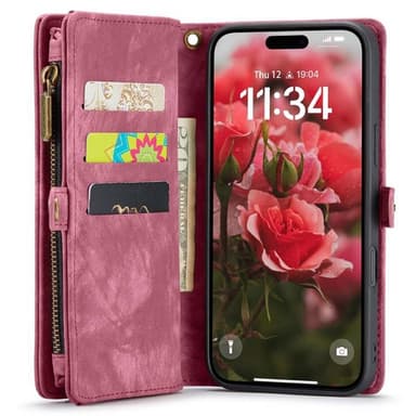 CaseMe mobilfodral 008 8-kort iPhone 16 - Röd