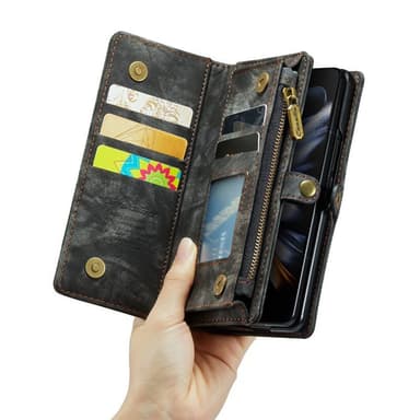 CaseMe mobilfodral 008 5-kort Samsung Galaxy Z Fold 5 - Svart/Grå