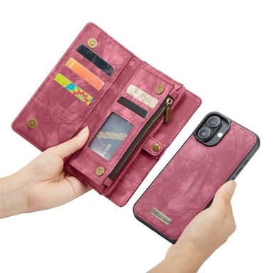 CaseMe mobilfodral 008 8-kort iPhone 16 - Röd
