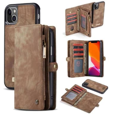 CaseMe mobilfodral 008 8-kort iPhone 15 - Brun