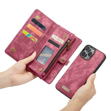 CaseMe mobilfodral 008 8-kort iPhone 16 Pro - Röd