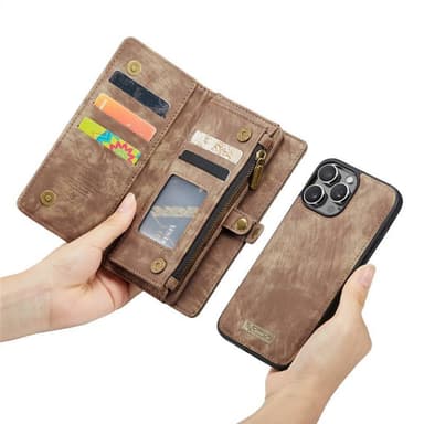 CaseMe mobilfodral 008 8-kort iPhone 16 Pro Max - Brun