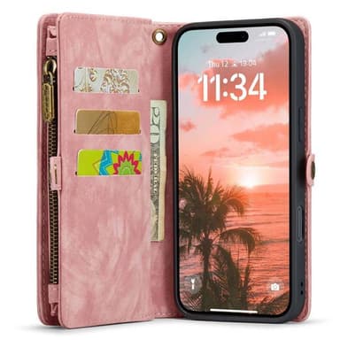 CaseMe mobilfodral 008 8-kort iPhone 16 Pro - Rosa