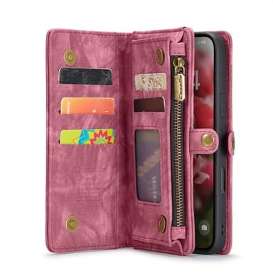 CaseMe mobilfodral 008 8-kort iPhone 16 Pro - Röd