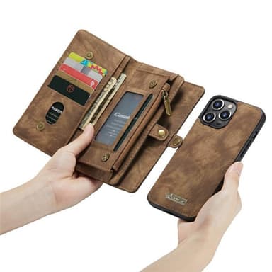 CaseMe mobilfodral 008 8-kort iPhone 15 Pro Max - Brun
