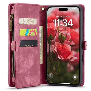 CaseMe mobilfodral 008 8-kort iPhone 16 Pro - Röd