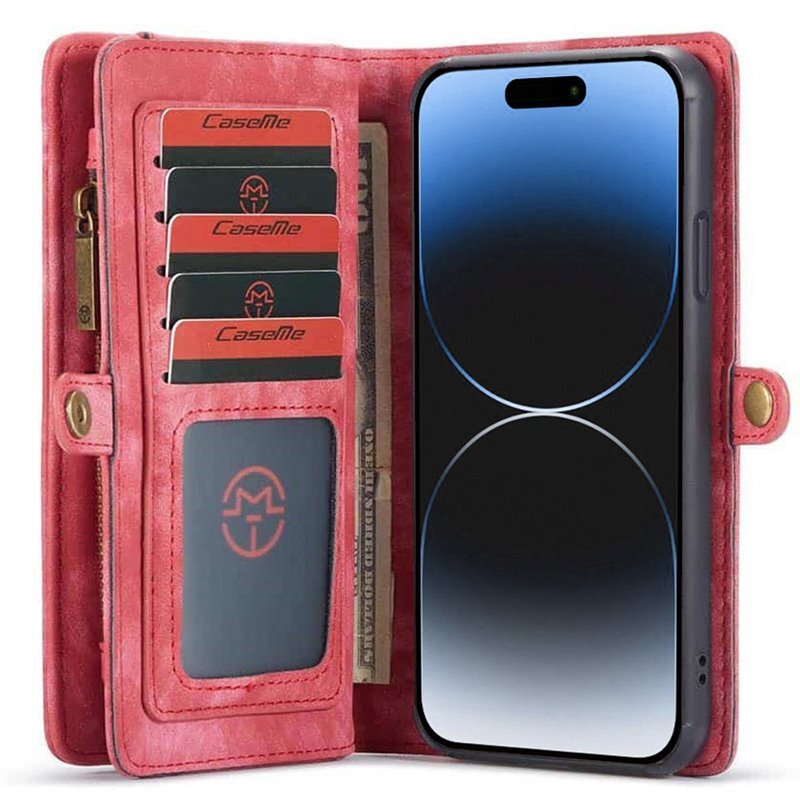 CaseMe mobilfodral 008 8-kort iPhone 15 Plus - Röd