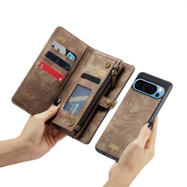 CaseMe mobilfodral 008 8-kort Google Pixel 9 Pro - Brun