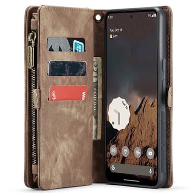 CaseMe mobilfodral 008 8-kort Google Pixel 9 Pro - Brun