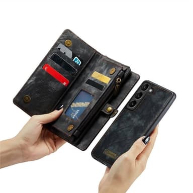 CaseMe mobilfodral 008 8-kort Samsung Galaxy S23 FE - Svart/grå