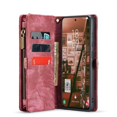 CaseMe mobilfodral 008 8-kort Samsung Galaxy S23 FE - Röd