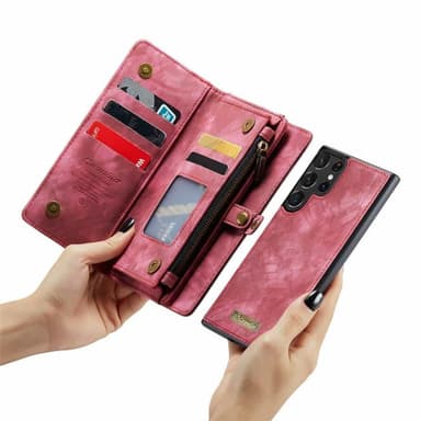 CaseMe mobilfodral 008 8-kort Samsung Galaxy S24 Ultra - Röd