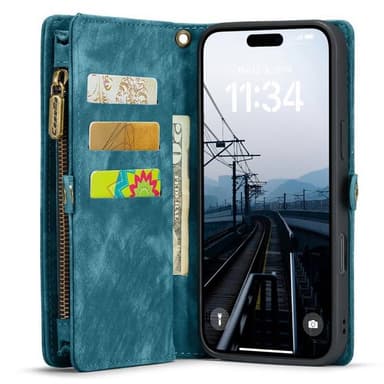 CaseMe mobilfodral 008 8-kort iPhone 16 Pro Max - Blå