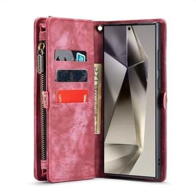 CaseMe mobilfodral 008 8-kort Samsung Galaxy S24 Ultra - Röd
