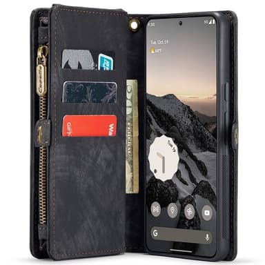 CaseMe mobilfodral 008 8-kort Google Pixel 9 - Svart/grå