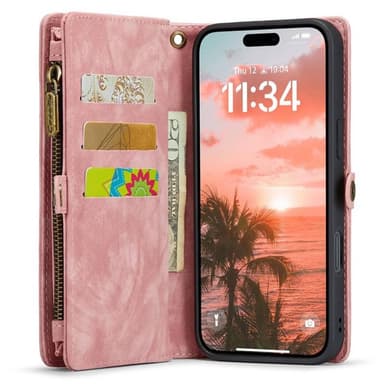 CaseMe mobilfodral 008 8-kort iPhone 16 - Rosa