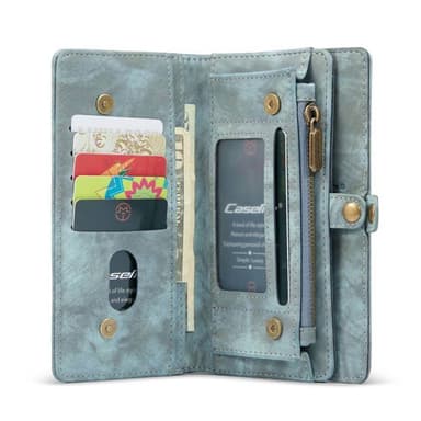 CaseMe mobilfodral 008 8-kort iPhone 15 Pro Max - Blå