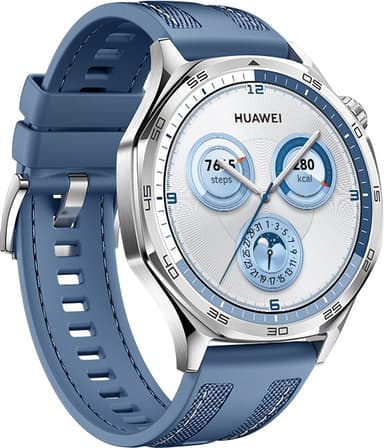 Huawei Watch GT 5 sportklocka 46 mm (blå) + FreeBuds 5i presentförpackning (blå)