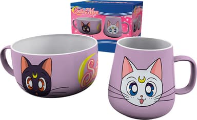 ABYStyle Sailor Moon mugg och skål (Luna & Artemis)