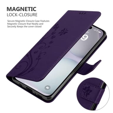 iPhone 16 PLUS Plånboksfodral Skal (Purpur)