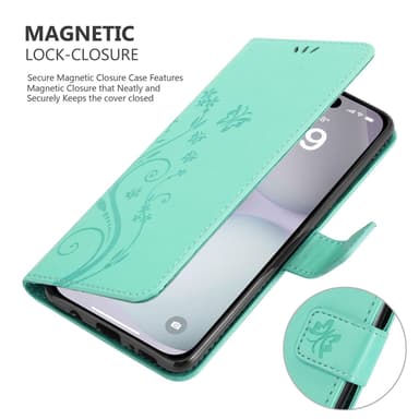 iPhone 16 PLUS Plånboksfodral Skal (Turkos)