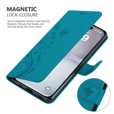 iPhone 16 PLUS Plånboksfodral Skal (Blå)