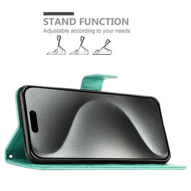 iPhone 16 PRO Plånboksfodral Skal (Turkos)