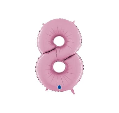 Nummer ""8"" Pastellrosa