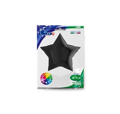 Stjärna Svart ballong