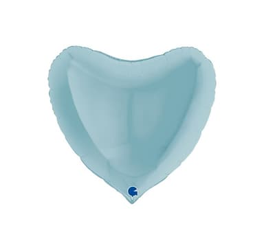 Hjärta pastellblå ballong