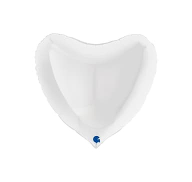 Hjärta Vit ballong