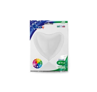 Hjärta Vit ballong