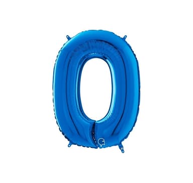 Siffran ""0"" Blå