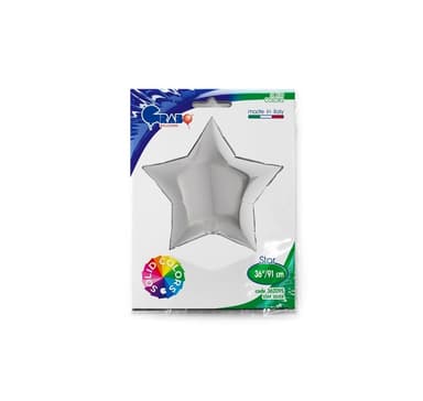 Star Metallic Silver ballong