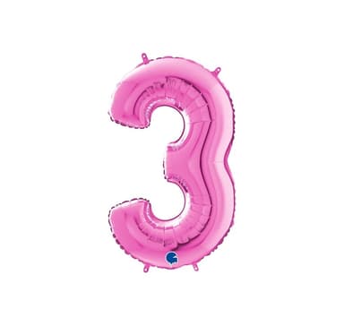 Nummer ""3"" magenta