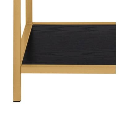 Hylla SEAFORD 77x35xH185cm, svart/guld