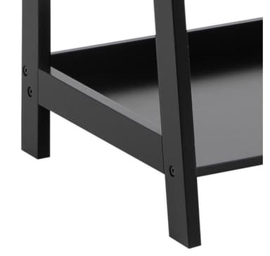 Hylla WALLY 63x40xH180cm, 5-hyllor, hyllpanel och ram: färg: svart, finish: lackad