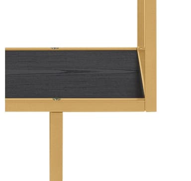 Hylla SEAFORD 77x35xH185cm, svart/guld