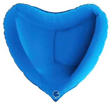 Hjärta blå ballong
