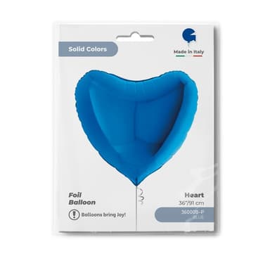Hjärta blå ballong