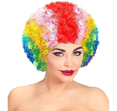 Clownperuk flerfärgad