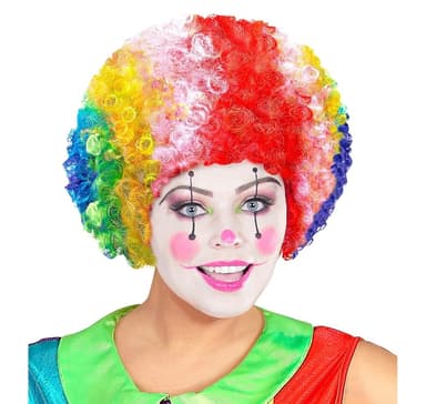Clownperuk flerfärgad