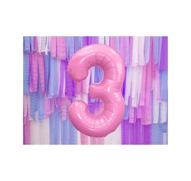 Nummer ""3"" Pastellrosa
