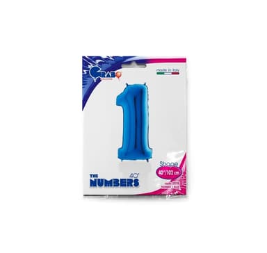 Nummer ""1"" Blå