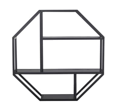 Vägghylla SEAFORD 77x22xH77cm, svart