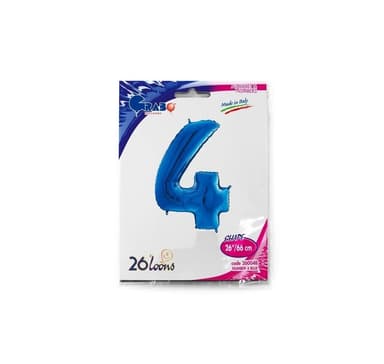 Nummer ""4"" Blå