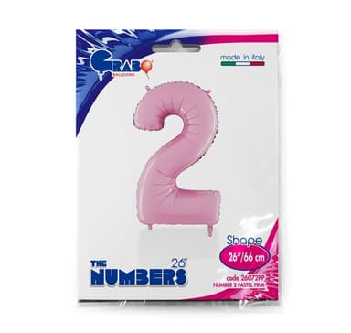 Nummer ""2"" Pastellrosa